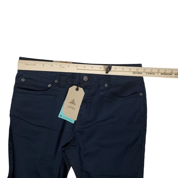 Prana Bridger Jean Mens 30x36 Blue Slim Fit Straight Leg Stretch Denim 5 Pocket - Picture 10 of 11
